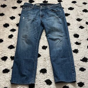 AG Adriano Goldschmeid size 38x34 the hero relaxed Classic Blue Denim Jeans